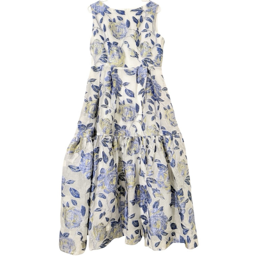 Devchata Women Maxi Long Dress Blue Large Sleeveless Evening Boho Elegant Floral